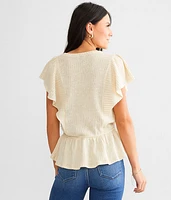 Flutter Peplum Top