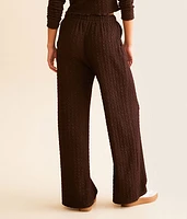 Textured Wide Leg Pant