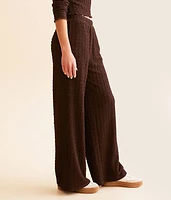 Textured Wide Leg Pant