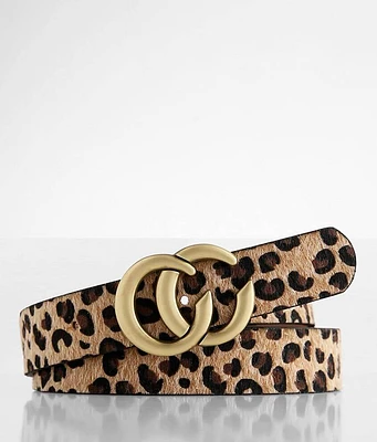 Leopard Faux Fur Belt
