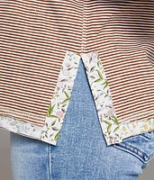Striped Henley Tank Top