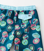 Boys- Travel Patch Stretch Swim Trunks