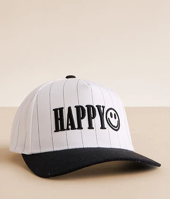 Happy Pinstripe Baseball Hat