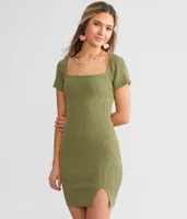 b SYDNEY Square Neck Mini Dress