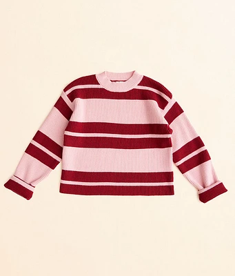 Girls - heart and arrow Striped Sweater