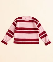 Girls - heart and arrow Striped Sweater