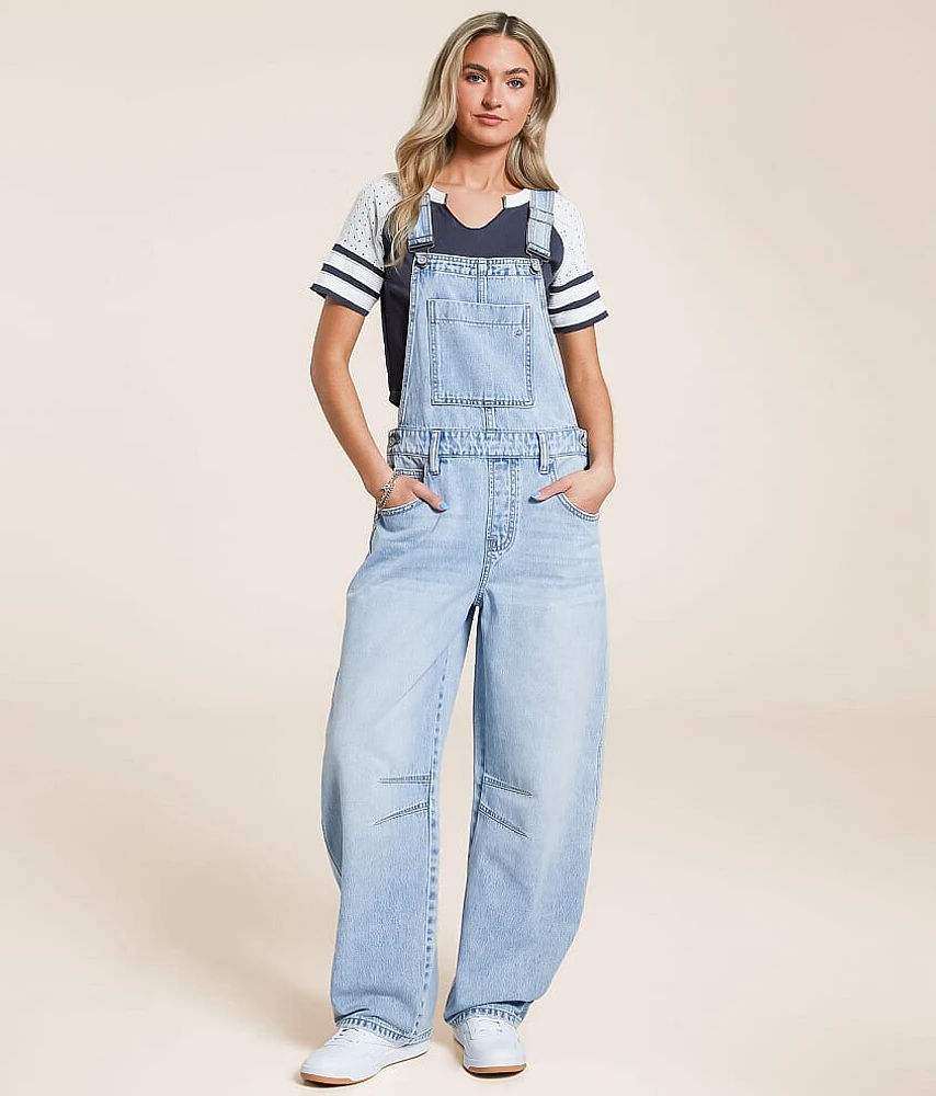 Sammie Barrel Denim Overalls