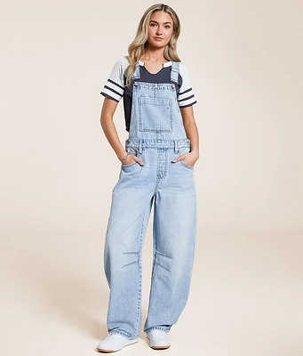 Sammie Barrel Denim Overalls