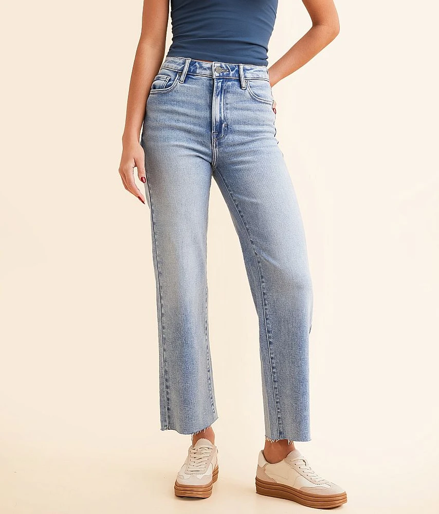 HIDDEN Ella Cropped Wide Leg Straight Stretch Jean