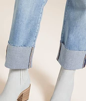 Ella Cropped Straight Stretch Cuffed Jean