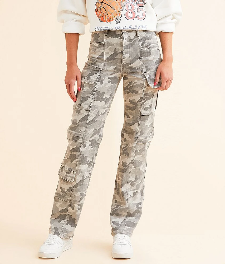 HIDDEN Ella Camo Wide Straight Cargo Pant