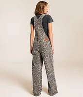 Dylan Cheetah Baggy Denim Overalls