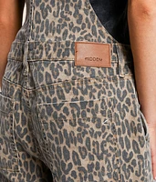 Dylan Cheetah Baggy Denim Overalls