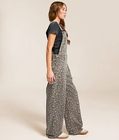 Dylan Cheetah Baggy Denim Overalls