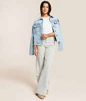 Nori Wide Leg Striped Stretch Pant
