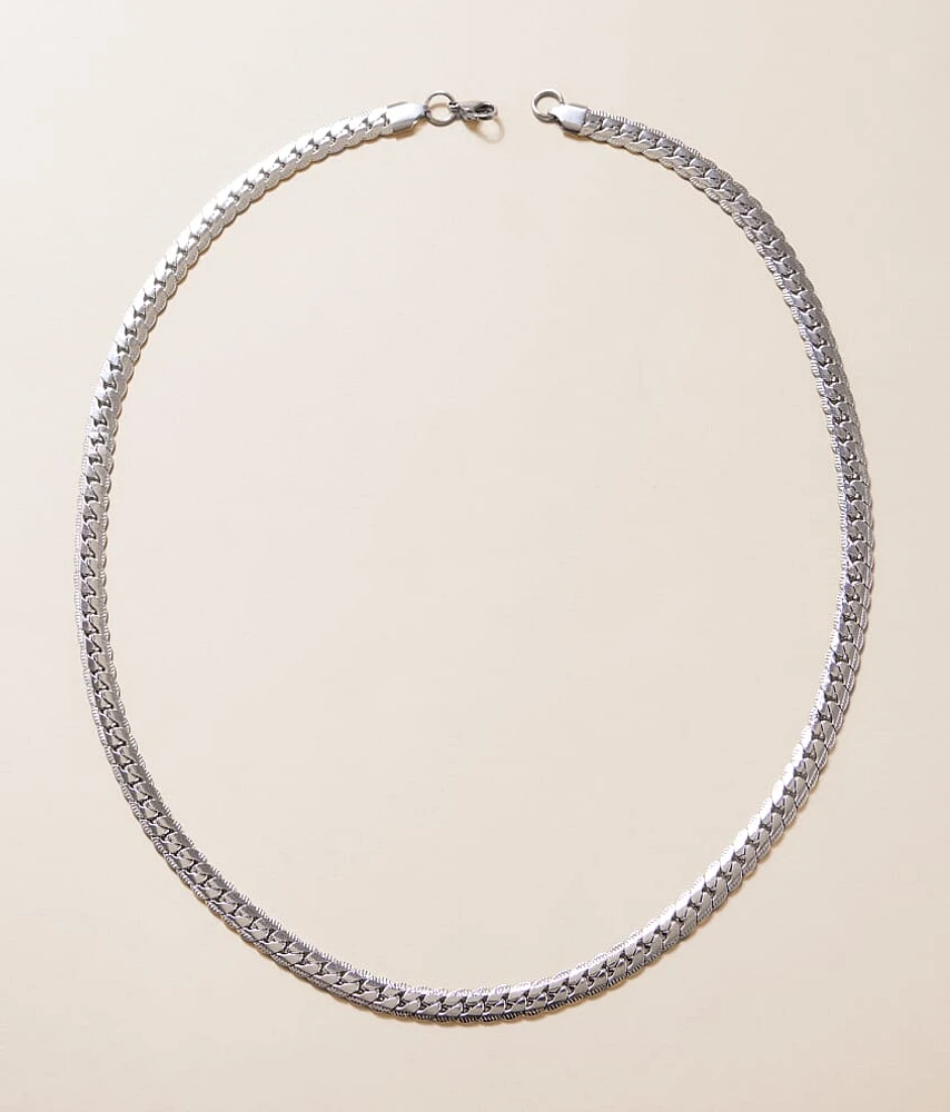 Flat Curb Chain 24" Necklace