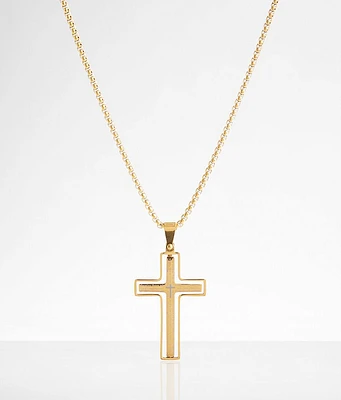 BKE Spinner Cross 24" Necklace