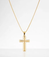 BKE Spinner Cross 24" Necklace