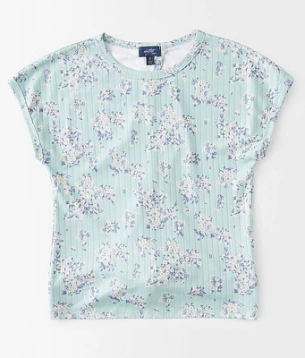 Girls - Willow & Root Floral Ribbed Top