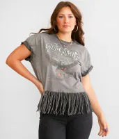 Goodie Two Sleeves Aerosmith Band Fringe T-Shirt