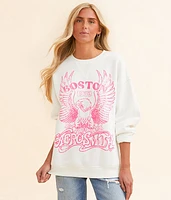 Goodie Two Sleeves Aerosmith Boston Oversized Band Pullover