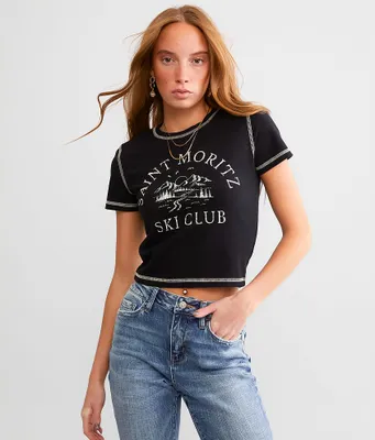 Goodie Two Sleeves Saint Moritz Cropped T-Shirt