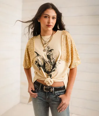 Sterling & Stitch Rodeo Cowboy Sequin T-Shirt