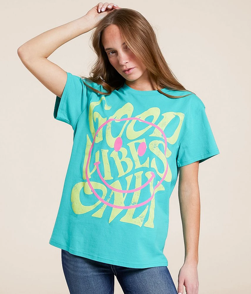 Goodie Two Sleeves Good Vibes Only Oversized T-Shirt