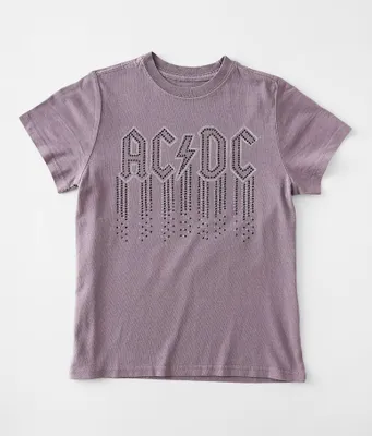 Girls - AC/DC Rhinestone Drip Band T-Shirt
