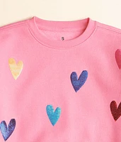 Girls - Sequin Heart Pullover