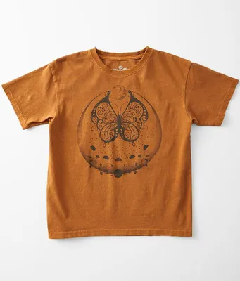 Girls - Goodie Two Sleeves Butterfly Moon T-Shirt