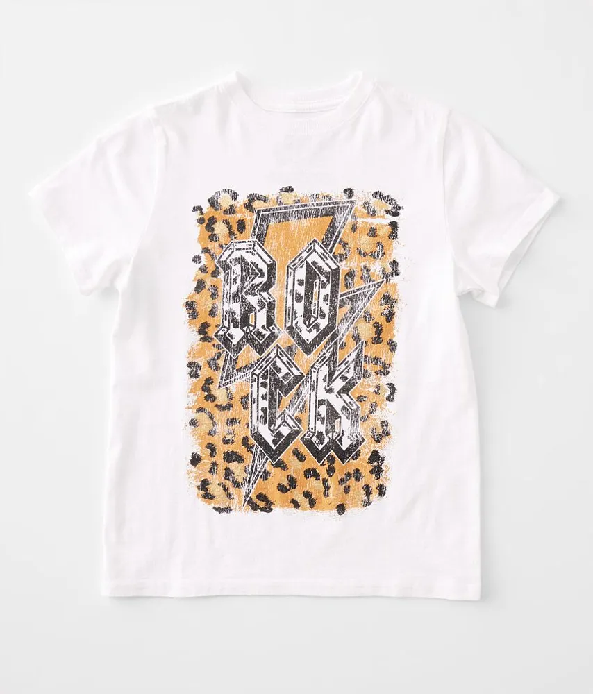 Girls - Goodie Two Sleeves Leopard Rock T-Shirt