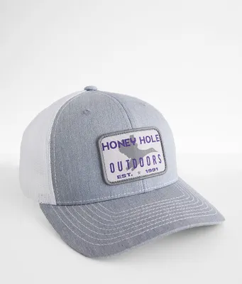 Honey Hole Grey Duck Trucker Hat