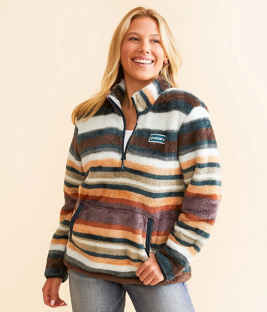 Hooey Striped Fleece Pullover