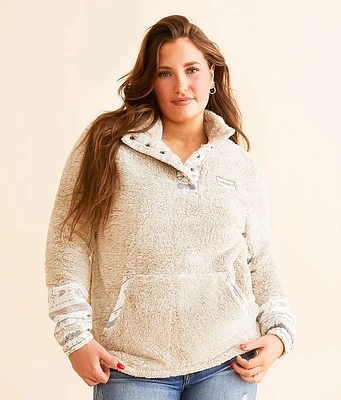 Hooey Pieced Aztec Fleece Pullover