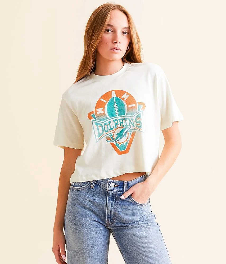 Junkfood Miami Dolphins Cropped T-Shirt