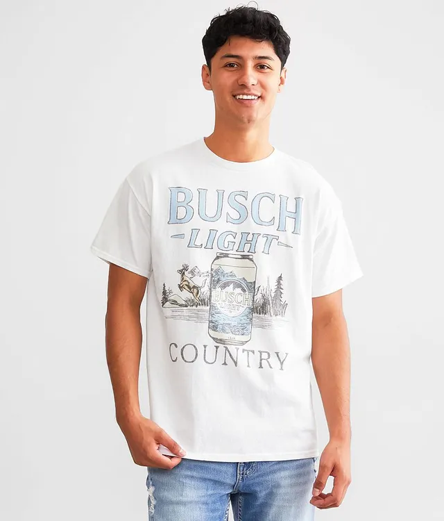 Buckle Junkfood Busch Light Head For The Mountains T-Shirt