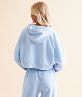 Cropped Zip Up Hoodie
