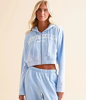 Cropped Zip Up Hoodie