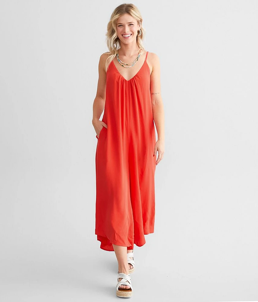 Willow & Root Flowy Wide Leg Cropped Jumpsuit