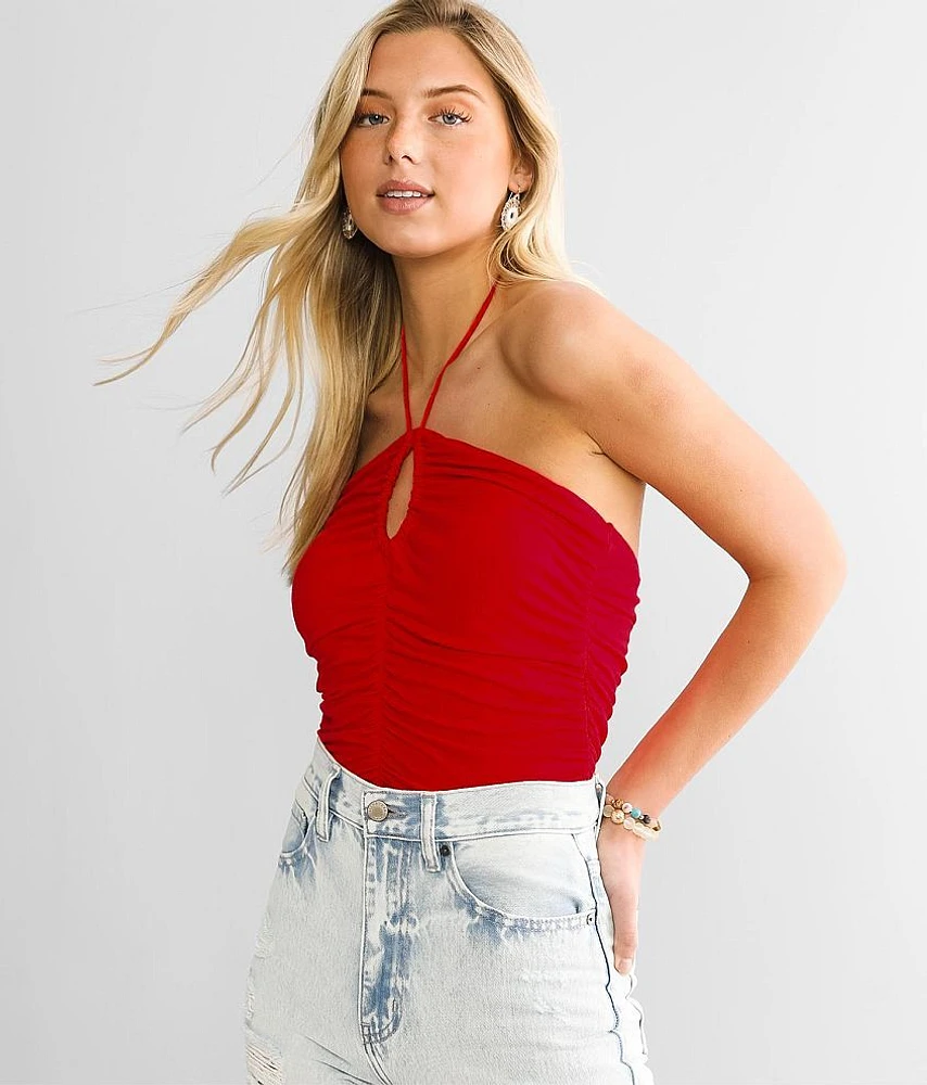 Keyhole Halter Tank Top