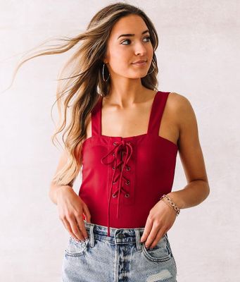 Willow & Root Lace-Up Bodysuit