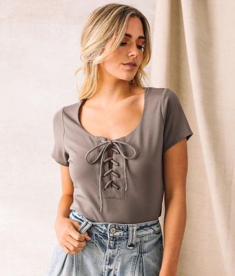 Willow & Root Lace-Up Top