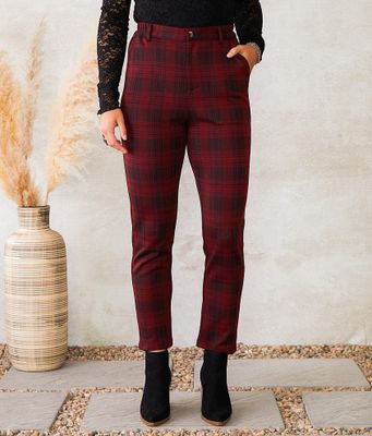Willow & Root Plaid Trouser Stretch Pant
