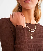 Ruched Mesh Top