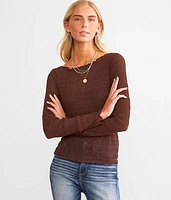 Ruched Mesh Top