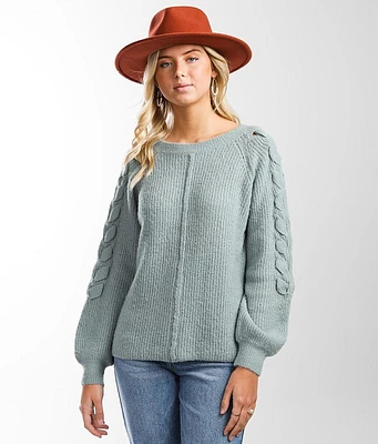 Ribbed Knit Plush Sweater