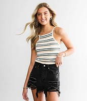 Striped Knit Tank Top