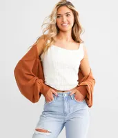 Illa Illa Cropped Bolero Cardigan Sweater