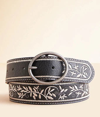 Floral Embroidered Belt